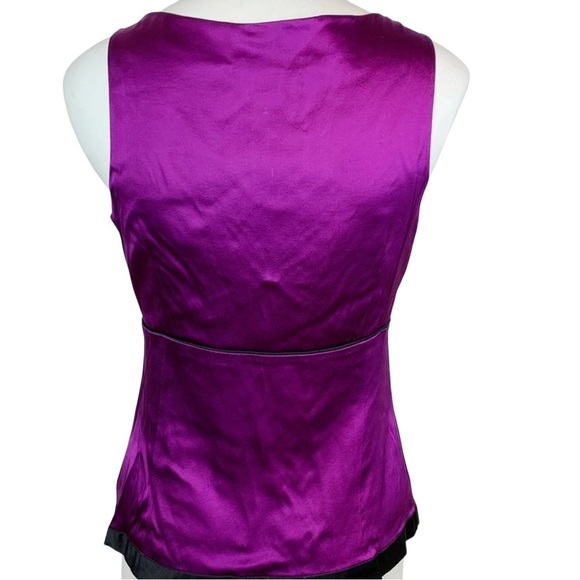 Banana Republic Sleeveless Silk  Lace V- Neck Blouse With Tie- 6 - Picture 7 of 11